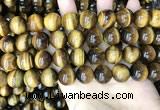 CTE2162 15.5 inches 14mm round yellow tiger eye gemstone beads