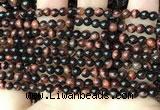 CTE2180 15.5 inches 4mm round red tiger eye gemstone beads