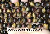 CTE2194 15.5 inches 12mm round mixed tiger eye beads wholesale