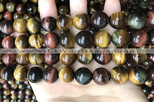 CTE2196 15.5 inches 16mm round mixed tiger eye beads wholesale