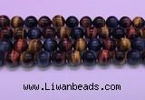 CTE2223 15.5 inches 14mm round colorful tiger eye gemstone beads