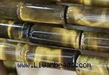 CTE2246 15.5 inches 5*14mm tube yellow tiger eye beads wholesale