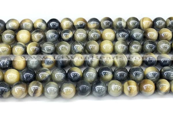 CTE2373 15 inches 8mm round AB-color golden & blue tiger eye beads