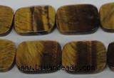 CTE310 15.5 inches 15*20mm rectangle yellow tiger eye gemstone beads