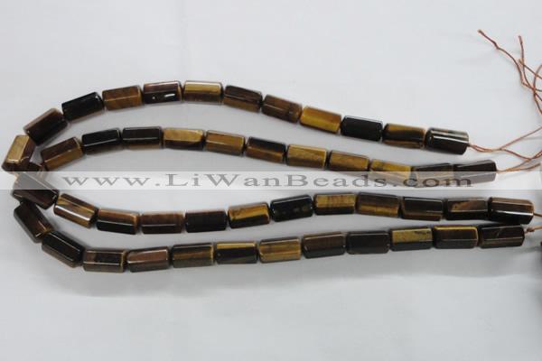 CTE330 15.5 inches 8*16mm faceted column yellow tiger eye gemstone beads