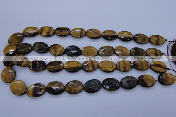 CTE431 15.5 inches 15*20mm faceted oval yellow tiger eye beads