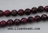 CTE472 15.5 inches 8mm faceted round red tiger eye beads wholesale