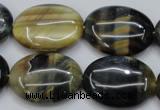 CTE572 15.5 inches 18*25mm oval golden & blue tiger eye beads