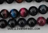 CTE594 15.5 inches 12mm round colorful tiger eye beads wholesale