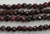 CTE701 15.5 inches 6mm faceted round red tiger eye beads