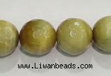 CTE906 15.5 inches 16mm faceted round golden tiger eye beads