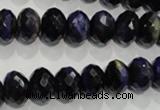 CTE942 15.5 inches 8*12mm faceted rondelle dyed blue tiger eye beads