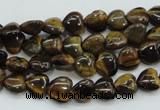 CTE97 15.5 inches 8*8mm heart yellow tiger eye beads wholesale