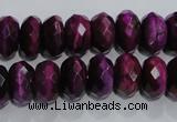 CTE982 15.5 inches 8*12mm faceted rondelle dyed red tiger eye beads