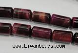 CTE989 15.5 inches 8*14mm tube dyed red tiger eye beads wholesale