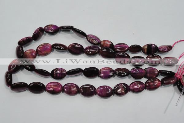 CTE993 15.5 inches 10*14mm oval dyed red tiger eye beads wholesale