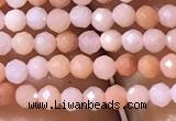 CTG1038 15.5 inches 2mm faceted round tiny pink aventurine beads