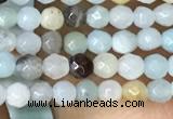 CTG1051 15.5 inches 2mm faceted round tiny amazonite beads