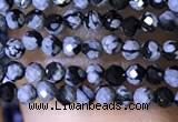 CTG1072 15.5 inches 2mm faceted round tiny snowflake obsidian beads