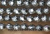 CTG1084 15.5 inches 2mm faceted round tiny hematite beads