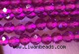 CTG1095 15.5 inches 2mm faceted round tiny quartz glass beads