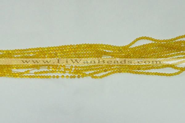 CTG111 15.5 inches 2mm round tiny yellow agate beads wholesale