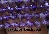 CTG1126 15.5 inches 3mm faceted round tiny amethyst beads