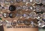 CTG1127 15.5 inches 3mm faceted round tiny smoky quartz beads