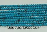 CTG114 15.5 inches 2mm round tiny blue turquoise beads wholesale