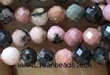 CTG1189 15.5 inches 3mm faceted round rhodonite gemstone beads