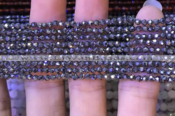 CTG1196 15.5 inches 3mm faceted round tiny terahertz gemstone beads