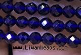 CTG1199 15.5 inches 3mm faceted round tiny quartz glass beads