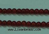 CTG12 15.5 inch 3mm round A grade tiny red agate beads wholesale