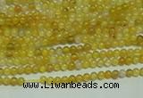 CTG121 15.5 inches 2mm round tiny yellow agate beads wholesale