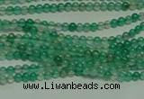 CTG122 15.5 inches 2mm round tiny green agate beads wholesale