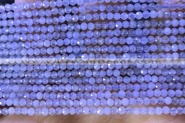 CTG1303 15.5 inches 2mm faceted round blue lace agate beads wholesale