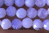 CTG1305 15.5 inches 5mm faceted round blue lace agate beads wholesale