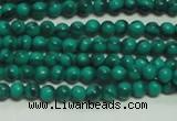 CTG131 15.5 inches 3mm round tiny synthetic malachite beads wholesale