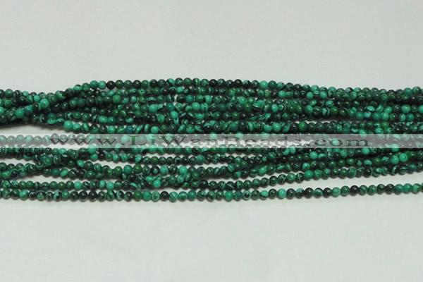 CTG132 15.5 inches 3mm round tiny synthetic malachite beads wholesale