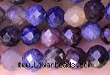 CTG1338 15.5 inches 4mm faceted round ruby & sapphire beads