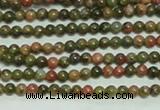 CTG134 15.5 inches 3mm round tiny unakite gemstone beads wholesale