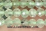 CTG1348 15.5 inches 4mm faceted round prehnite beads wholesale