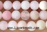 CTG1363 15.5 inches 4mm round pink opal gemstone beads