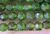 CTG1382 15.5 inches 3mm faceted round tiny diopside quartz beads