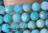 CTG1392 15.5 inches 3mm faceted round tiny amazonite beads