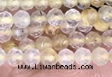 CTG1405 15.5 inches 2mm faceted round golden rutilated quartz beads