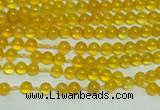 CTG141 15.5 inches 3mm round tiny yellow agate beads wholesale