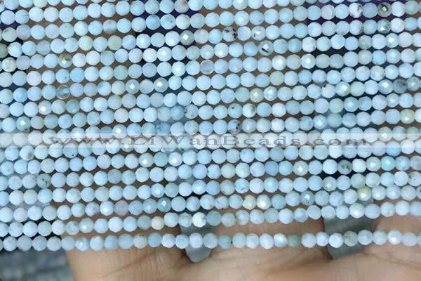 CTG1421 15.5 inches 2mm faceted round larimar beads wholesale