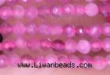 CTG1435 15.5 inches 2mm faceted round pink tourmaline beads