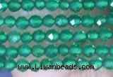 CTG1463 15.5 inches 2mm faceted round green agate beads